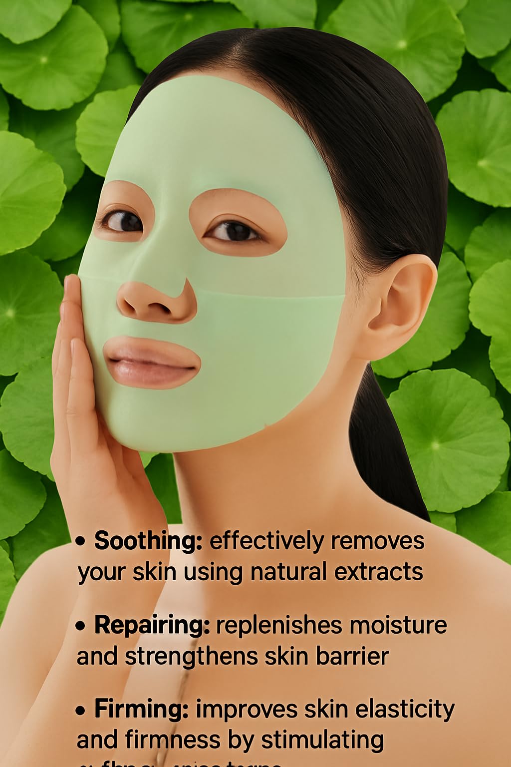 ZHIYEON Bio-Collagen Real Deep Mask, 24g Sheet Mask with Collagen, Polypeptide, Panthenol, Trehalose, Ceramide, Centella Asiatica Extract for Soothing, Repairing, Firming, Pack of 5