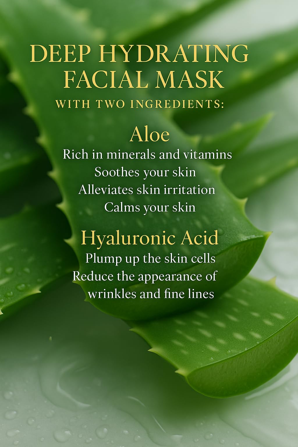 ZHIYEON Aloe Hyaluronic Acid Deep Hydrating Facial Mask, 30ml Sheet Mask with Aloe Vera, Peppermint, Centella Asiatica Extract for Moisturizing, Refreshing, Soothing Dry Skin, Pack of 5
