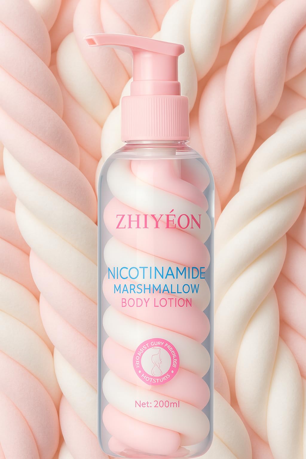 ZHIYÉON Avocado Maeshmallow Body Lotion with Hyaluronate, Green and White, 200ml